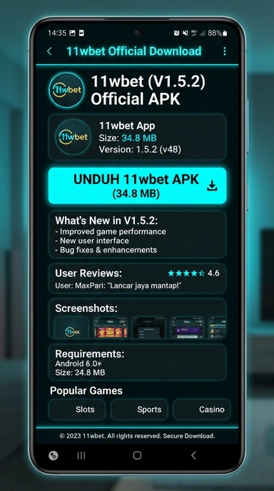 Panduan Unduh APK 11wbet untuk Android