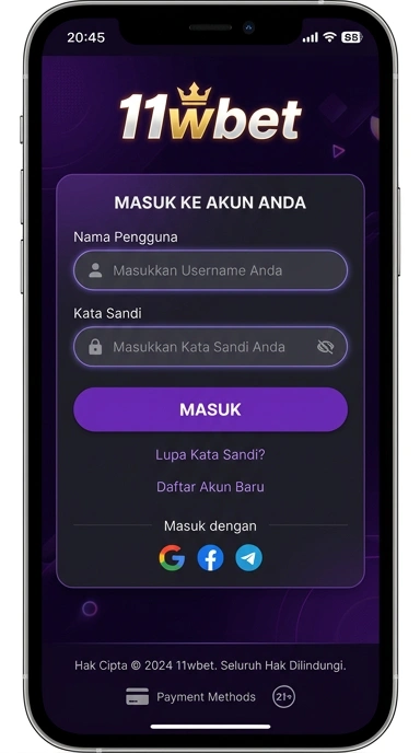 Cara Masuk Akun 11wbet Setelah Unduh APK