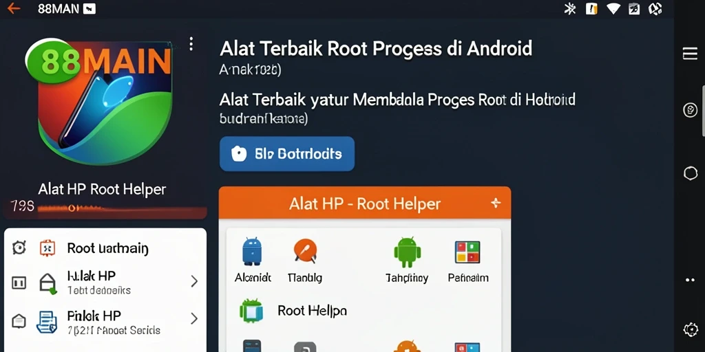Tampilan antarmuka utama 88MAIN yang memudahkan pengguna dalam proses rooting.