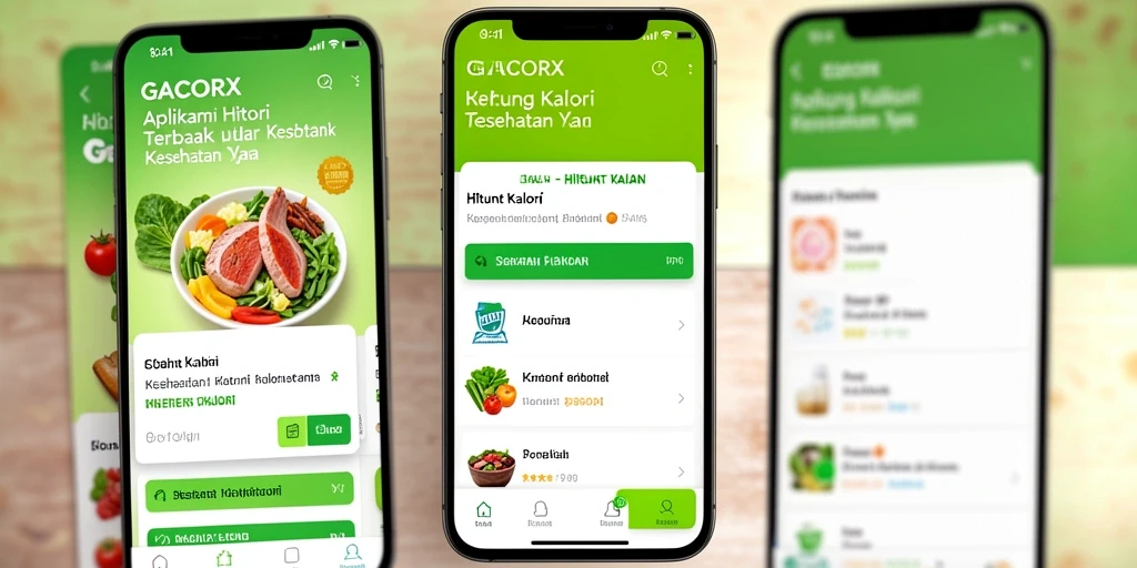 Antarmuka aplikasi GACORX yang menampilkan fungsi Hitung Kalori dengan mudah.
