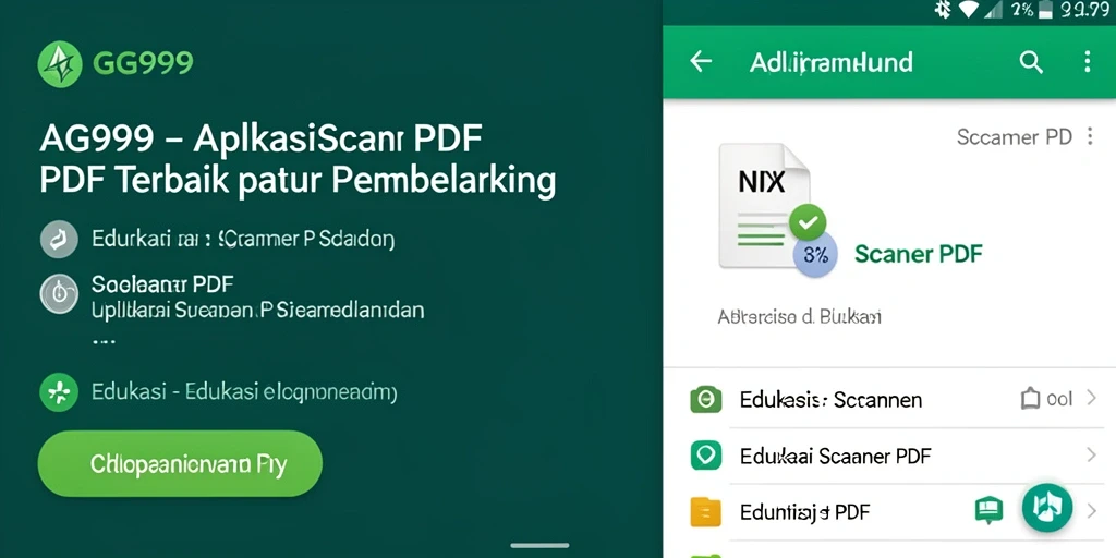 Tampilan antarmuka aplikasi Scanner PDF GG999 yang user-friendly.
