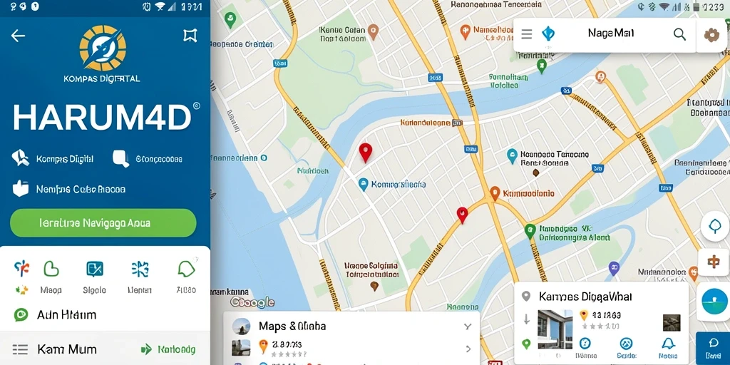 Antarmuka intuitif HARUM4D untuk kompas digital yang memudahkan navigasi.