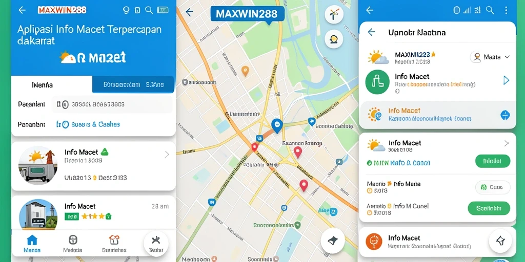 Tampilan antarmuka <strong>MAXWIN288</strong> menampilkan informasi lalu lintas secara real-time.